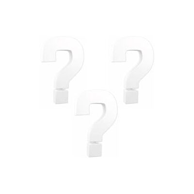 décopatch AC727Cpack Un Lot de 3 supports en papier blanc mâché 3x13,5x20,5 cm, Point d'interrogation ? décopatch AC727Cpack Un Lot de 3 supports en papier blanc mâché 3x13,5x20,5 cm, Point d'interrogation ?