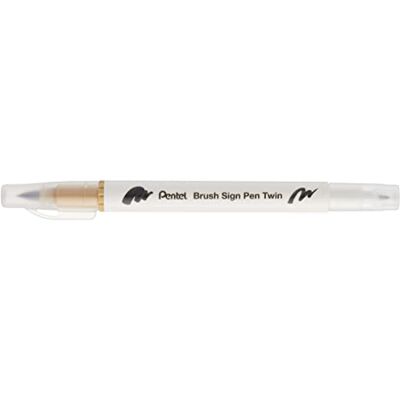Pentel penselskylt penna tvillingspets beige – paket med 10 Pentel penselskylt penna tvillingspets beige – paket med 10