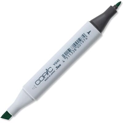 Copic Classic markör typ YG – 45, Cobalt Green, professionell layoutmarkör, alkoholbaserad, med bred och fin spets Copic Classic markör typ YG – 45, Cobalt Green, professionell layoutmarkör, alkoholbaserad, med bred och fin spets