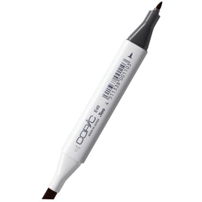 Copic Classic markör typ E – 49, Dark Bark, professionell layoutmarkör, alkoholbaserad, med bred och fin spets Copic Classic markör typ E – 49, Dark Bark, professionell layoutmarkör, alkoholbaserad, med bred och fin spets