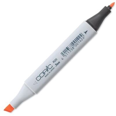 Copic Klassisk märkpenna typ R – 20, blush, professionell layoutmärkpenna, alkoholbaserad, med en bred och en fin spets Copic Klassisk märkpenna typ R – 20, blush, professionell layoutmärkpenna, alkoholbaserad, med en bred och en fin spets