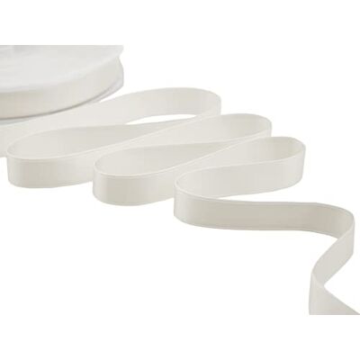 Furlanis Dubbel Satin, Italiensk Tyg Vit Naturlig, 16 mm x 50 m Furlanis Dubbel Satin, Italiensk Tyg Vit Naturlig, 16 mm x 50 m