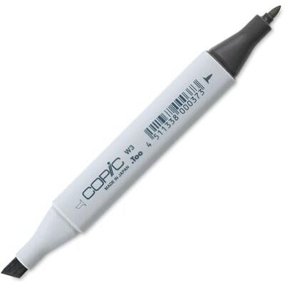 Copic Classic markör typ W – 3, warm gray No. 3, professionell layoutmarkör, alkoholbaserad, med bred och fin spets Copic Classic markör typ W – 3, warm gray No. 3, professionell layoutmarkör, alkoholbaserad, med bred och fin spets