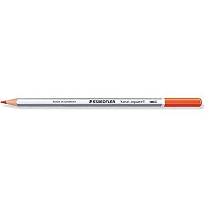 STAEDTLER 125-24 karat aquarell Farbstift, wasservermalbar, 12 Stück im Kartonetui, scharlach STAEDTLER 125-24 karat aquarell Farbstift, wasservermalbar, 12 Stück im Kartonetui, scharlach