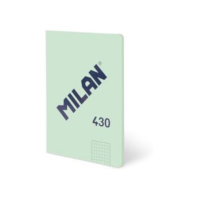 MILAN A5 limmad anteckningsbok, rutat papper, 48 ark på 95 gr/m², samling 430 sedan 1918, grön MILAN A5 limmad anteckningsbok, rutat papper, 48 ark på 95 gr/m², samling 430 sedan 1918, grön