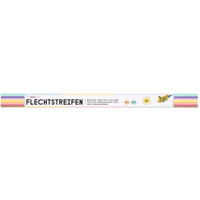folia 70315 – Flätningsremsor passel av papper, 200 stycken i 10 olika pastellfärger, 50 x 1,5 cm, pappersremsor för flätning och veck folia 70315 – Flätningsremsor passel av papper, 200 stycken i 10 olika pastellfärger, 50 x 1,5 cm, pappersremsor för flätning och veck