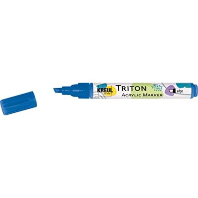 KREUL 17807 – Solo Goya Triton Acrylic Paint Marker, kobalblå, konstgjord penna med akrylfärg på vattenbas, matttorkning, formstabil kilspets ca 1–4 mm för detaljer och inslag KREUL 17807 – Solo Goya Triton Acrylic Paint Marker, kobalblå, konstgjord penna med akrylfärg på vattenbas, matttorkning, formstabil kilspets ca 1–4 mm för detaljer och inslag
