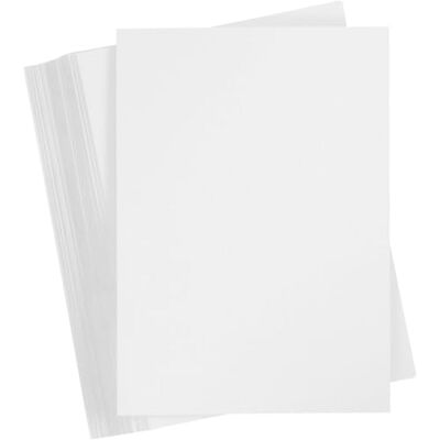 Creativ Dekorationskartong, Vit, A5, 148x210 mm, 250 g, 100 Ark Creativ Dekorationskartong, Vit, A5, 148x210 mm, 250 g, 100 Ark