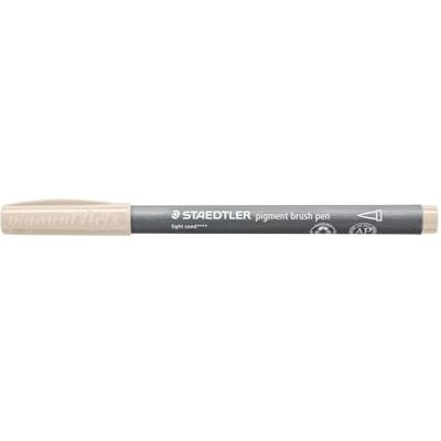 STAEDTLER Borstpenna, pigment konst, sand ljus, pigmenterad premium serie, penselspets för variabel linjebredd, vattentät, snabbtorkande, 10 penselpennor i kartongfodral, 371-407 STAEDTLER Borstpenna, pigment konst, sand ljus, pigmenterad premium serie, penselspets för variabel linjebredd, vattentät, snabbtorkande, 10 penselpennor i kartongfodral, 371-407