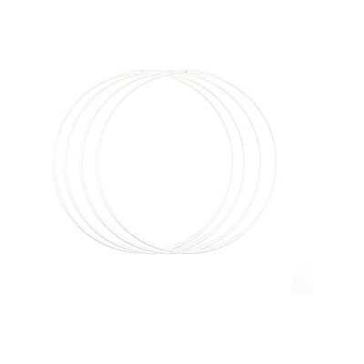 Creative Metallringar Ø 20 cm x 3 mm i Färgen Vit 4 Stålringar Cirkel Dekoringar i Metall för Pyssel, Torkade Blommor, Makramé, Drömfångare, Mobiler och Väggdekoration Creative Metallringar Ø 20 cm x 3 mm i Färgen Vit 4 Stålringar Cirkel Dekoringar i Metall för Pyssel, Torkade Blommor, Makramé, Drömfångare, Mobiler och Väggdekoration