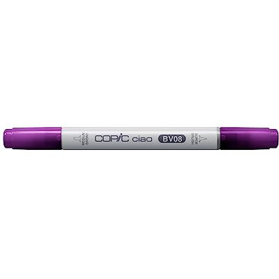 Copic Ciao märkpenna typ BV – 08, blå violett, mångsidig layoutmärkpenna med en medelbred och en penselspets Copic Ciao märkpenna typ BV – 08, blå violett, mångsidig layoutmärkpenna med en medelbred och en penselspets