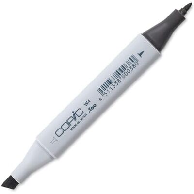 Copic Klassisk markörtyp W – 4, varm grå nr 4, professionell layoutmarkör, alkoholbaserad, med en bred och fin spets Copic Klassisk markörtyp W – 4, varm grå nr 4, professionell layoutmarkör, alkoholbaserad, med en bred och fin spets
