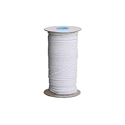 Hadson Craft Elastisk sladd platt fläta vit för sömnad tillverkning hem ansikte masker 6 mm NHS klänningar Hadson Craft Elastisk sladd platt fläta vit för sömnad tillverkning hem ansikte masker 6 mm NHS klänningar