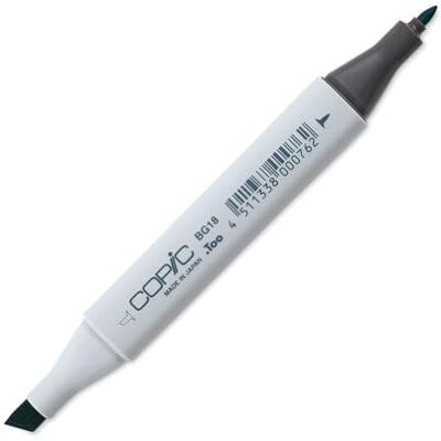 Copic Classic märkpenna typ BG – 18, Teal Blue, professionell layoutmarkör, alkoholbaserad, med bred och fin spets Copic Classic märkpenna typ BG – 18, Teal Blue, professionell layoutmarkör, alkoholbaserad, med bred och fin spets