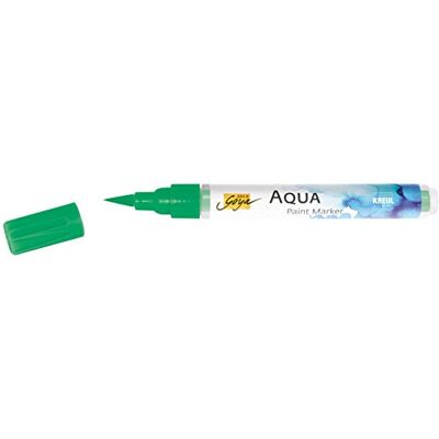 KREUL 18108 – Solo Goya Aqua Paint markör, konstnärspenna med elastisk penselspets och fiberstavsystem, vattenlöslig färg, att skissa och färga permanentgrön KREUL 18108 – Solo Goya Aqua Paint markör, konstnärspenna med elastisk penselspets och fiberstavsystem, vattenlöslig färg, att skissa och färga permanentgrön