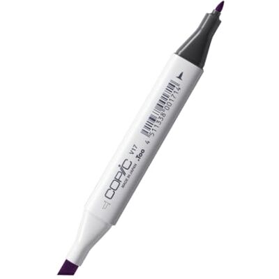 Copic Classic Marker V17 (ametist) professionell alkoholmärkpenna Påfyllningsbar, med dubbel spets 214 färger att välja mellan Lätt att blanda, torka snabbt + Tillverkad i Japan Copic Classic Marker V17 (ametist) professionell alkoholmärkpenna Påfyllningsbar, med dubbel spets 214 färger att välja mellan Lätt att blanda, torka snabbt + Tillverkad i Japan