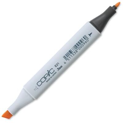 Copic Klassisk markör typ E – 21, Soft Sun, professionell layoutmarkör, alkoholbas, med en bred och en fin spets Copic Klassisk markör typ E – 21, Soft Sun, professionell layoutmarkör, alkoholbas, med en bred och en fin spets