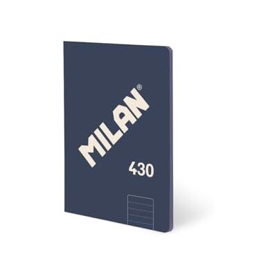 MILAN A5 limmad anteckningsbok linjerat papper 48 ark 95 gr/m² samling 430 sedan 1918 blå MILAN A5 limmad anteckningsbok linjerat papper 48 ark 95 gr/m² samling 430 sedan 1918 blå