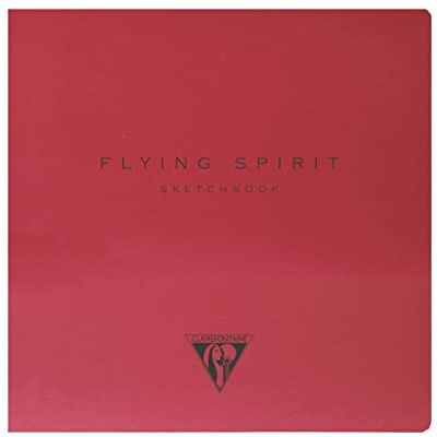 Clairefontaine 930032C Carnet Cousu Flying Spirit 50 Feuilles Papier Esquisse Ivoire 15,5x15,5 cm 90g Couverture en Carte Rouge Illustration imprimée au dos aléatoire Clairefontaine 930032C Carnet Cousu Flying Spirit 50 Feuilles Papier Esquisse Ivoire 15,5x15,5 cm 90g Couverture en Carte Rouge Illustration imprimée au dos aléatoire