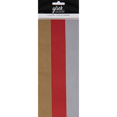 Glick papper paket, guld röd silver servettpapper, flerfärgat papper paket för alla livets firanden Glick papper paket, guld röd silver servettpapper, flerfärgat papper paket för alla livets firanden