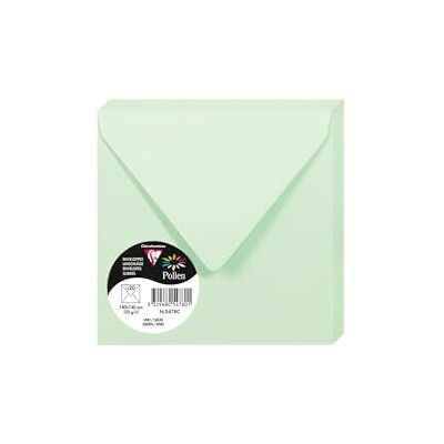 Clairefontaine pollenkraft självhäftande kuvert 140x140mm gRÖN Clairefontaine pollenkraft självhäftande kuvert 140x140mm gRÖN