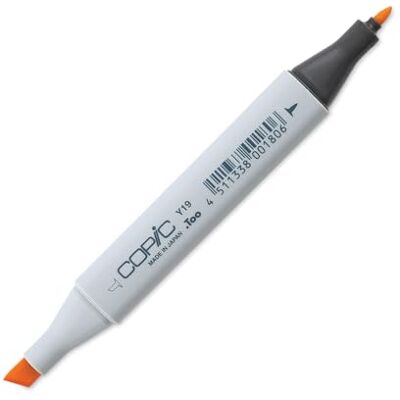 Copic Classic markör typ Y – 19, Napoli Yellow, professionell layoutmarkör, alkoholbaserad, med bred och fin spets Copic Classic markör typ Y – 19, Napoli Yellow, professionell layoutmarkör, alkoholbaserad, med bred och fin spets