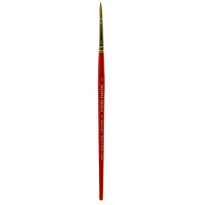 Winsor & Newton 5181705 Sceptre Gold II konstnär akvarellpensel med hög färgbärande kapacitet & utmärkt hoppkraft, serie 101 – rund pensel, kort handtag, nr 5 – 3 mm Winsor & Newton 5181705 Sceptre Gold II konstnär akvarellpensel med hög färgbärande kapacitet & utmärkt hoppkraft, serie 101 – rund pensel, kort handtag, nr 5 – 3 mm