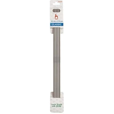 Pony Classic Sock Aluminium (30cm, 3.75mm) Dubbel Spetsig Stickning Nålar 5 Nålar Pony Classic Sock Aluminium (30cm, 3.75mm) Dubbel Spetsig Stickning Nålar 5 Nålar