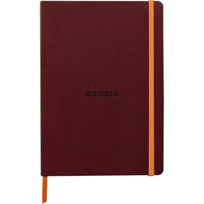 Rhodia 117370C – anteckningsblock mjukt fodral rama DIN A5 (14,8 x 21 cm), 80 ark, linjerat Clairefontaine papper elfenben 90 g bokmärke, gummistängning, skydd av konstläder vinröd, 1 styck Rhodia 117370C – anteckningsblock mjukt fodral rama DIN A5 (14,8 x 21 cm), 80 ark, linjerat Clairefontaine papper elfenben 90 g bokmärke, gummistängning, skydd av konstläder vinröd, 1 styck