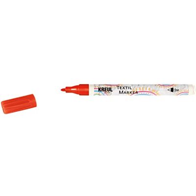 KREUL 90662 – Javana Texi Mäx Sunny fin, tygfärgstift för ljusa tyger och textilier, tvättas äkta efter fixering, med okänslig spets ca 1–2 mm, röd KREUL 90662 – Javana Texi Mäx Sunny fin, tygfärgstift för ljusa tyger och textilier, tvättas äkta efter fixering, med okänslig spets ca 1–2 mm, röd