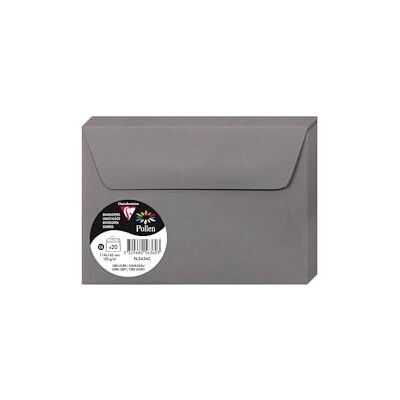Clairefontaine 5636C Paquet de 20 Enveloppes Auto-Adhésives Format C6 11,4x16,2cm 120g Coloris Gris Acier Invitation Evènements et Correspondance Gamme Pollen Papier Premium Lisse Clairefontaine 5636C Paquet de 20 Enveloppes Auto-Adhésives Format C6 11,4x16,2cm 120g Coloris Gris Acier Invitation Evènements et Correspondance Gamme Pollen Papier Premium Lisse