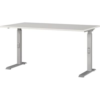 GERMANIA DIE MÖBELMACHER Germania skrivbord 7904-583, i ljusgrå/silver, me. höjdinsats, 140 x 91 x 80 cm (B x H x D) GERMANIA DIE MÖBELMACHER Germania skrivbord 7904-583, i ljusgrå/silver, me. höjdinsats, 140 x 91 x 80 cm (B x H x D)