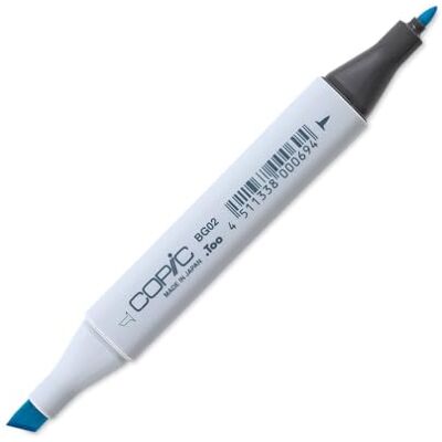 Copic Classic märkpenna typ BG – 02, ny blå, professionell layoutmärkpenna med en bred och fin spets Copic Classic märkpenna typ BG – 02, ny blå, professionell layoutmärkpenna med en bred och fin spets