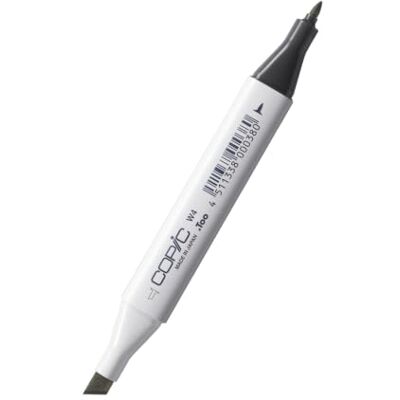 Copic Klassisk markörtyp W – 4, varm grå nr 4, professionell layoutmarkör, alkoholbaserad, med en bred och fin spets Copic Klassisk markörtyp W – 4, varm grå nr 4, professionell layoutmarkör, alkoholbaserad, med en bred och fin spets