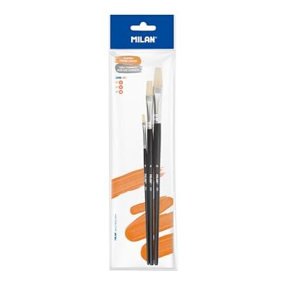 MILAN ® Påse 3 platta borstar serie 501 nr 2, 8 och 12 MILAN ® Påse 3 platta borstar serie 501 nr 2, 8 och 12