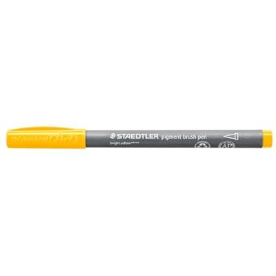 STAEDTLER Borstpenna, pigment konst, solgul, pigmenterad premium-serie, penselspets för variabel linjebredd, vattentät, snabbtorkande, 10 penselpennor i kartongfodral, 371–110 STAEDTLER Borstpenna, pigment konst, solgul, pigmenterad premium-serie, penselspets för variabel linjebredd, vattentät, snabbtorkande, 10 penselpennor i kartongfodral, 371–110