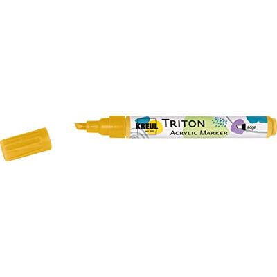 KREUL 17830 – Solo Goya Triton Acrylic Paint Marker, guld, konstpenna med akrylfärg på vattenbas, matttorkning, formstabil kilspets ca 1–4 mm för detaljer och inslag KREUL 17830 – Solo Goya Triton Acrylic Paint Marker, guld, konstpenna med akrylfärg på vattenbas, matttorkning, formstabil kilspets ca 1–4 mm för detaljer och inslag
