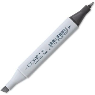 Copic Klassisk märkpenna typ T – 0, toner grå nr 0, professionell layoutmärkpenna, alkoholbaserad, med en bred och en fin spets Copic Klassisk märkpenna typ T – 0, toner grå nr 0, professionell layoutmärkpenna, alkoholbaserad, med en bred och en fin spets