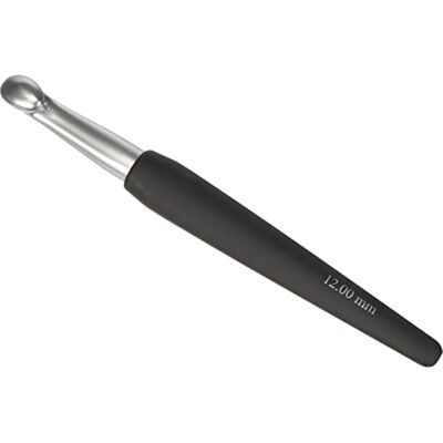 KnitPro Svart (12,00 mm) Virknål I mjukt Gepp I Aluminium 1 St KnitPro Svart (12,00 mm) Virknål I mjukt Gepp I Aluminium 1 St