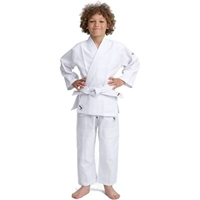IPPONGEAR Nybörjare 2 barn Judodräkt kampsport kostym inklusive bälte (tillverkare av det tyska landslaget har elastiskt band och snörning på byxorna, 190 gr/m² tygtäthet) vit IPPONGEAR Nybörjare 2 barn Judodräkt kampsport kostym inklusive bälte (tillverkare av det tyska landslaget har elastiskt band och snörning på byxorna, 190 gr/m² tygtäthet) vit