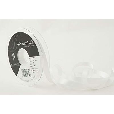 Berisfords Double Face Poly Satin, Polyester, Vit, 10,4 x 10,4 x 1,3 cm Berisfords Double Face Poly Satin, Polyester, Vit, 10,4 x 10,4 x 1,3 cm
