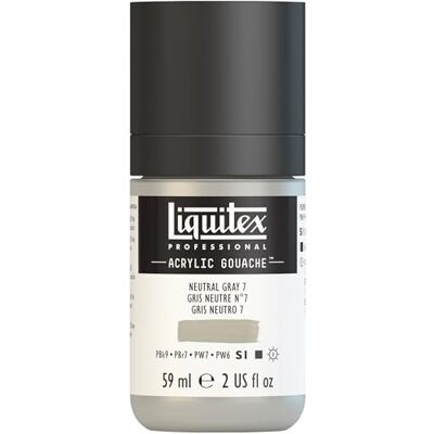 Liquitex Acrylic Gouach – 59 ml – neutral grå nr 7 Liquitex Acrylic Gouach – 59 ml – neutral grå nr 7
