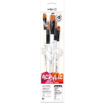 DARWI For You DF1905150K02C DFY Set de 5 pinceaux moyens DARWI For You DF1905150K02C DFY Set de 5 pinceaux moyens