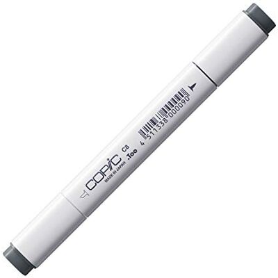 Copic Classic märkpenna typ C – 8, cool grå nr. 8, professionell layoutmarkör, med en bred och fin spets Copic Classic märkpenna typ C – 8, cool grå nr. 8, professionell layoutmarkör, med en bred och fin spets