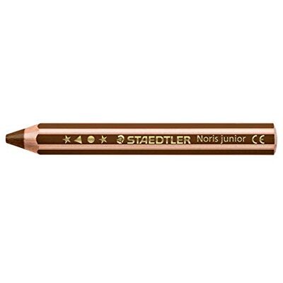 STAEDTLER Kindermalstift Noris Junior 140, Sechskantform, extra bruchsicher, perfekter erster Kindermalstift, 3in1 Bunt- Wachsmal und Aquarellstift in einem, 6 Stifte in van dyke brown, 140-76 STAEDTLER Kindermalstift Noris Junior 140, Sechskantform, extra bruchsicher, perfekter erster Kindermalstift, 3in1 Bunt- Wachsmal und Aquarellstift in einem, 6 Stifte in van dyke brown, 140-76