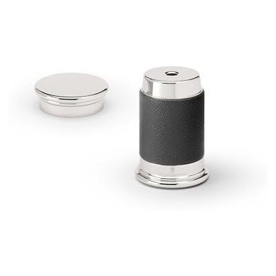 Graf von Faber-Castell Graf av Faber-Castell 118512 – pennvässare epsom svart, täckt med platinerade metalldelar med läder Graf von Faber-Castell Graf av Faber-Castell 118512 – pennvässare epsom svart, täckt med platinerade metalldelar med läder
