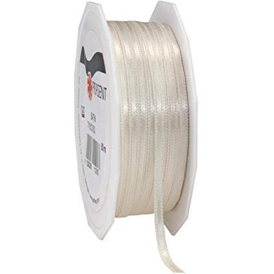 PRÄSENT – satinband elfenben 3 mm bredd, 50 m längd PRÄSENT – satinband elfenben 3 mm bredd, 50 m längd