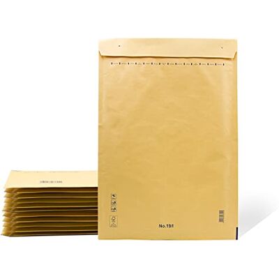 OFITURIA 5 st vadderade kuvert av polyeten innerbubbelpapper, brun färg, kapacitet för dokument, 300 x 420 mm OFITURIA 5 st vadderade kuvert av polyeten innerbubbelpapper, brun färg, kapacitet för dokument, 300 x 420 mm