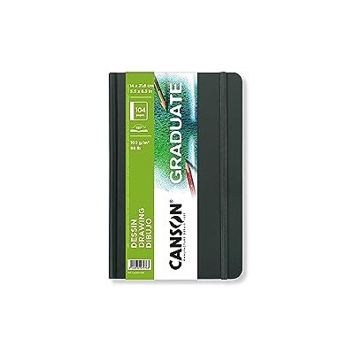 Canson Graduate Book, skissbok, finkornig, 160 gsm, inbunden skissbok, 14 x 21,6 cm, vit, 104 ark Canson Graduate Book, skissbok, finkornig, 160 gsm, inbunden skissbok, 14 x 21,6 cm, vit, 104 ark