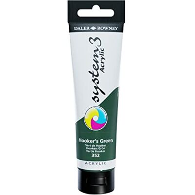 Daler Rowney Daler-Rowney System 3–150 ml Tube akrylfärg Hookers, grön Daler Rowney Daler-Rowney System 3–150 ml Tube akrylfärg Hookers, grön